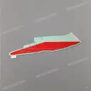 Seat cowl stripe, left side
