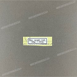 Laadlimiet 10kg waarschuwingssticker