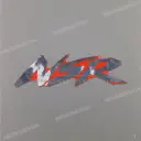 Belly pan decal, left side