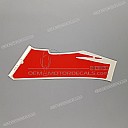 Autocollant de carénage avant droit CBR600F Hurricane, côté droit