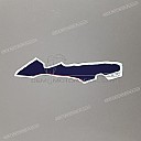 Autocollant de carénage droit CBR600F Hurricane, côté droit