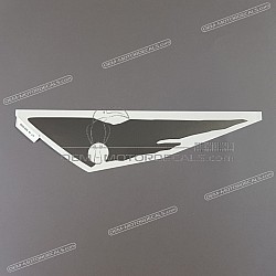 Frame cowling decal, left side
