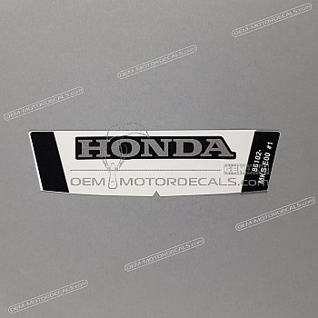 Rear fender decal