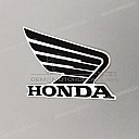 Rechter kuip Honda vleugel sticker, rechterzijde