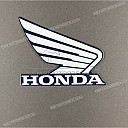 Front cowling wing emblem, right side