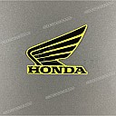 Front cowling wing emblem decal, left side