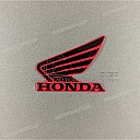 Fuel tank wing emblem sticker, left side