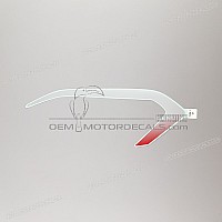 HONDA Autocollant de flanc de carénage central gauche, côté gauche 86644-MKP-J80ZC
