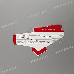 Frame cowling decal, left side