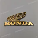 Fuel tank HONDA wing emblem, left side