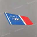 Fuel tank stripe decal, left side