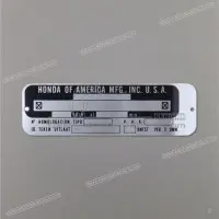 HONDA Rahmen registrierte Nummernschild, linke Seite 87501-MCA-P00