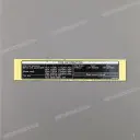 Tire warning label, left side