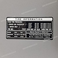 HONDA Etichetta di avvertenza, Carico pneumatici 87505-KPC-640