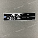 Autocollant d'informations sur les pneus pour bras oscillant