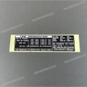 Swingarm tire pressure label