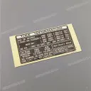 Swingarm tire information label