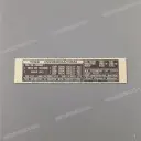 Autocollant d'informations sur les pneus pour bras oscillant