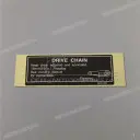 Chain guard DRIVE CHAIN label