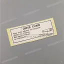 Drive chain label, right side