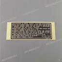 Pegatina de advertencia de cadena de transmisión "Caution"