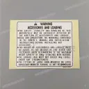 Frame caution label