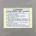 Zubehör & Ladung Warnaufkleber