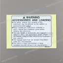 Accessoires & Laadwaarschuwing sticker, linkerkant
