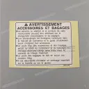Autocollant accessoire pour carénage central arrière, côté gauche