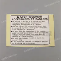 HONDA Rear center cowl accessory label, left side 87512-MEE-620