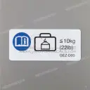 Etichetta avviso limite di carico (10,0 kg)