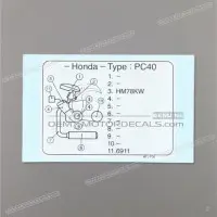 HONDA Warnhinweis-Aufkleber für Gabelbrücke 87520-MFJ-F30