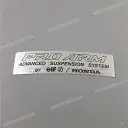 Swingarm caution label