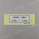 Achterkuip Laadlimiet (2,0 kg) sticker