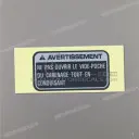 Trunk inner pocket caution label