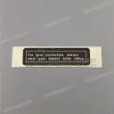 Swingarm drive label