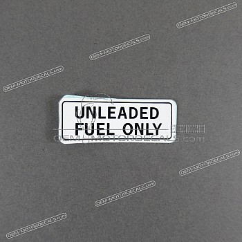 Etichetta di avvertenza, Unleaded fuel