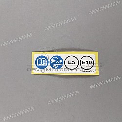 Voorzichtigheid label, Unleaded fuel