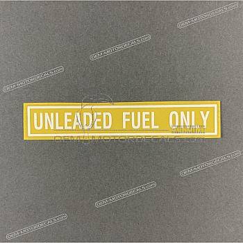 Etiqueta de precaución, Unleaded fuel