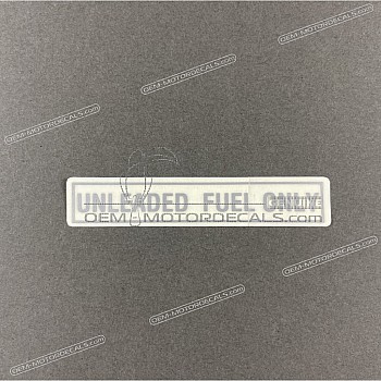 Etiqueta de precaución, Unleaded fuel