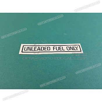 Caution label, Unleaded fuel