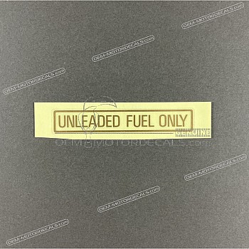 Caution label, Unleaded fuel