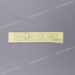 Etiqueta de precaución, Unleaded fuel