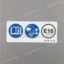 Etichetta di avvertenza, Unleaded fuel