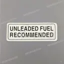 Voorzichtigheid label, Unleaded fuel
