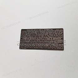 Etiqueta de precaución, Cadena