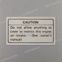 Caution label
