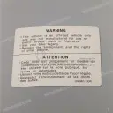 Bodywork warning label, left side