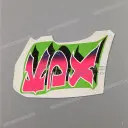 Left radiator shroud KDX pattern decal, left side