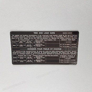Caution label, Tire load